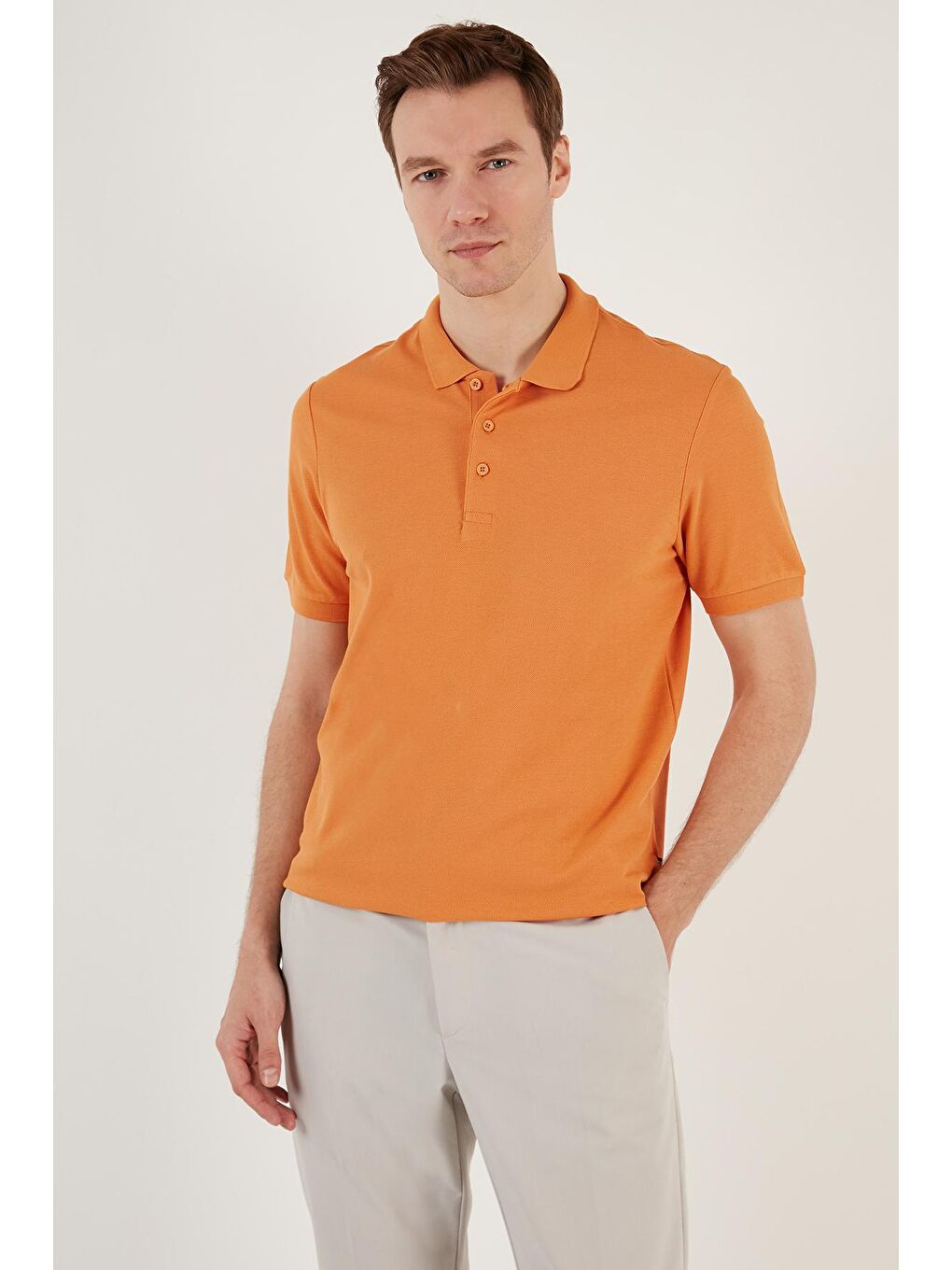 Buratti Sarı % 100 Pamuk Düğmeli Regular Fit Polo T Shirt 5902127 - 3