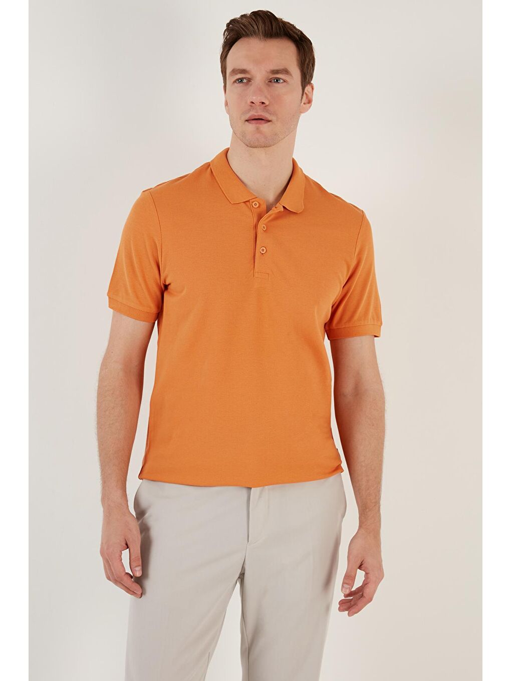 Buratti Sarı % 100 Pamuk Düğmeli Regular Fit Polo T Shirt 5902127 - 4