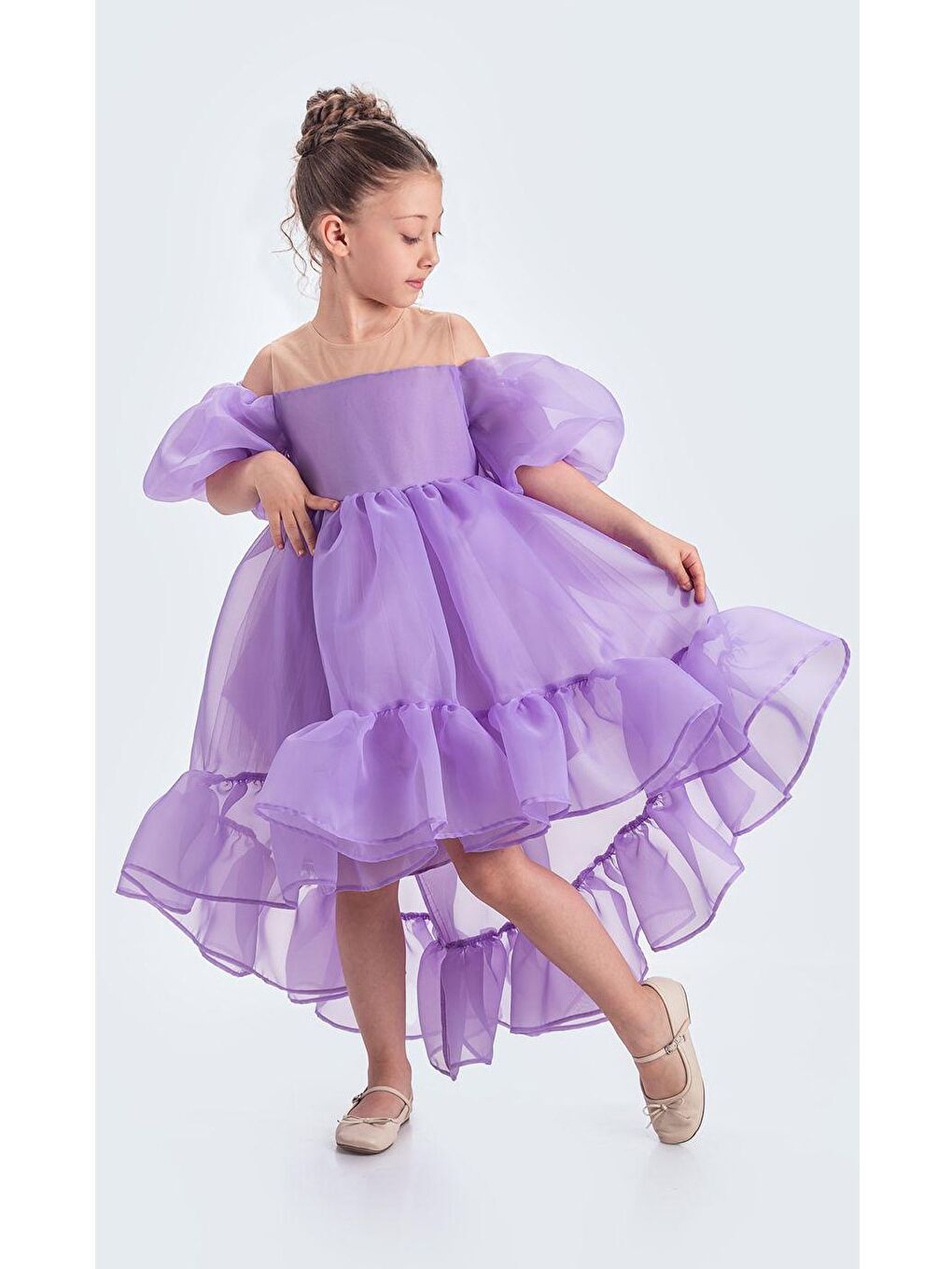 Lila Arisvi Kız Çocuk Abiye M00738-6