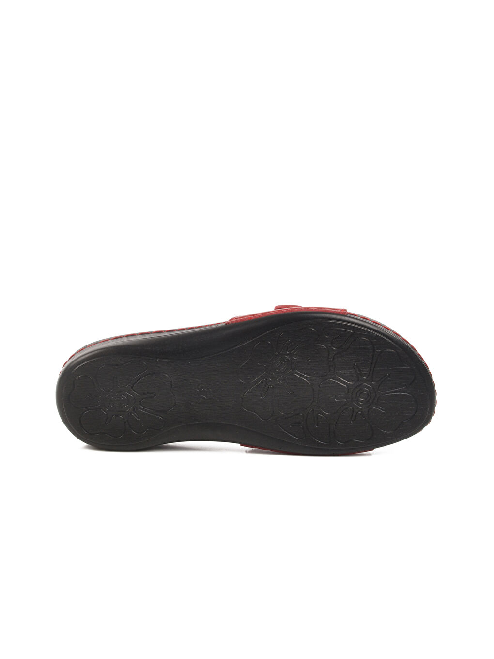 Kırmızı Anatomik Jel Taban Kadın Terlik 6811 Z-3