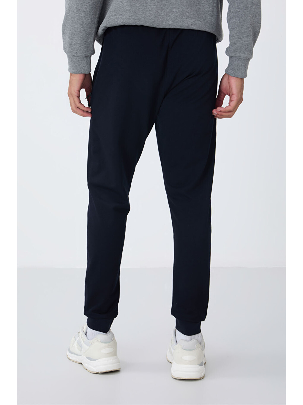 Lacivert Fermuar Cepli Standart Kalıp Erkek Jogger Eşofman Altı- 84651-4