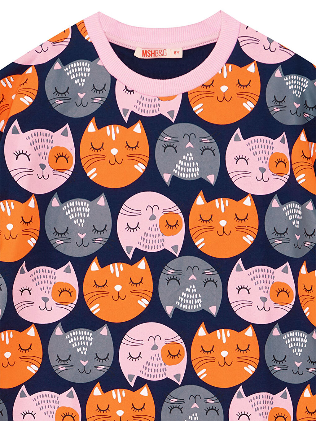 Karışık Kediler Kız Çocuk Elbise-8