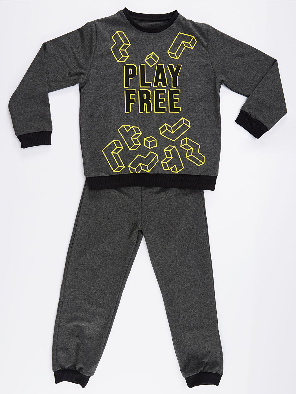 Gri Play Free Erkek Çocuk Pantolon Takım-5