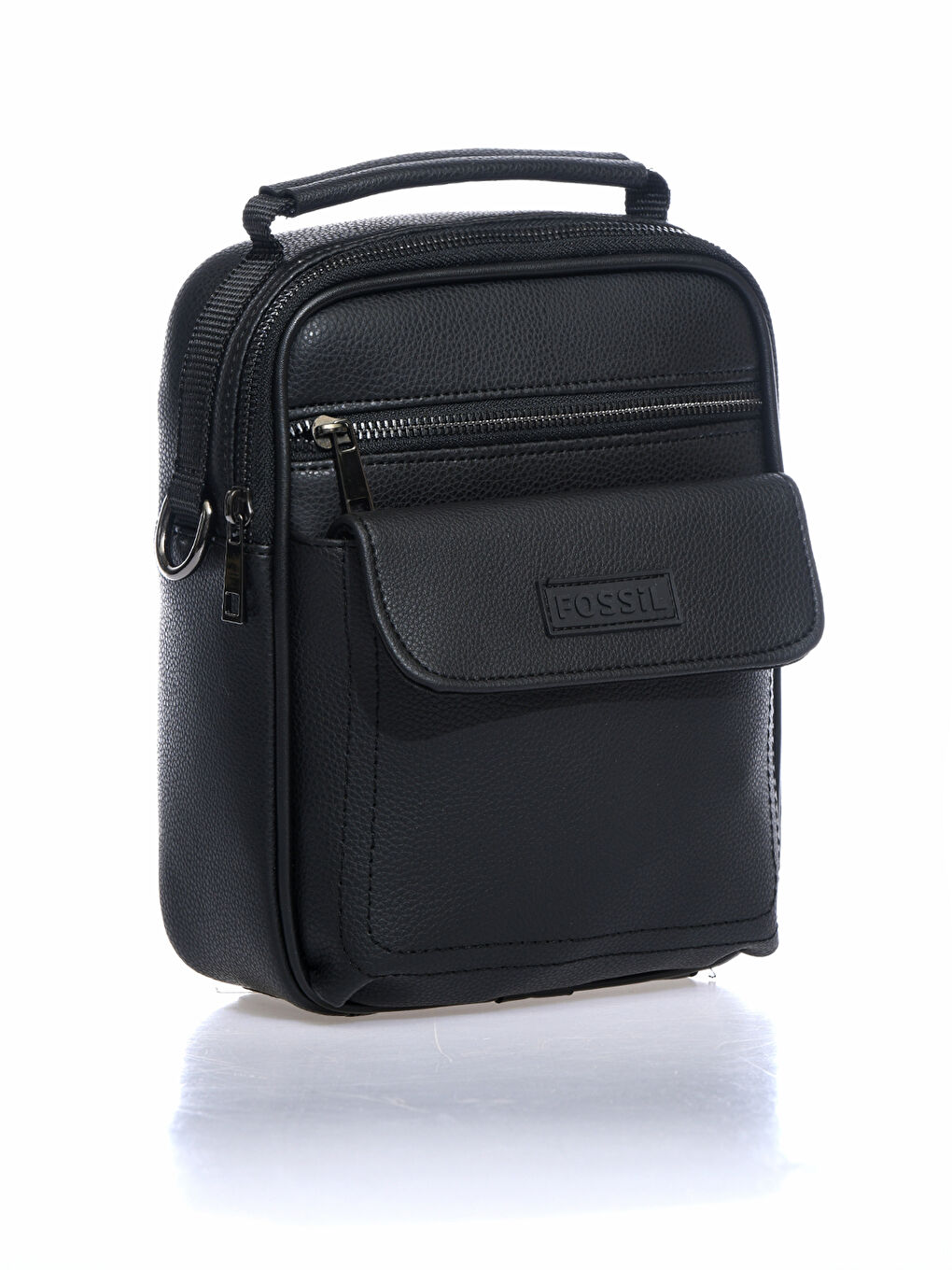 Fossil Handtasche für Herren mit Lederoptik, Tasche und Reißverschluss