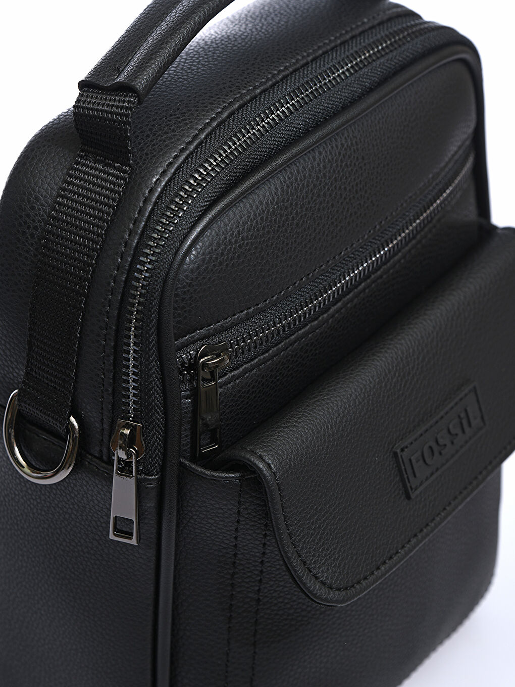 Fossil Handtasche für Herren mit Lederoptik, Tasche und Reißverschluss