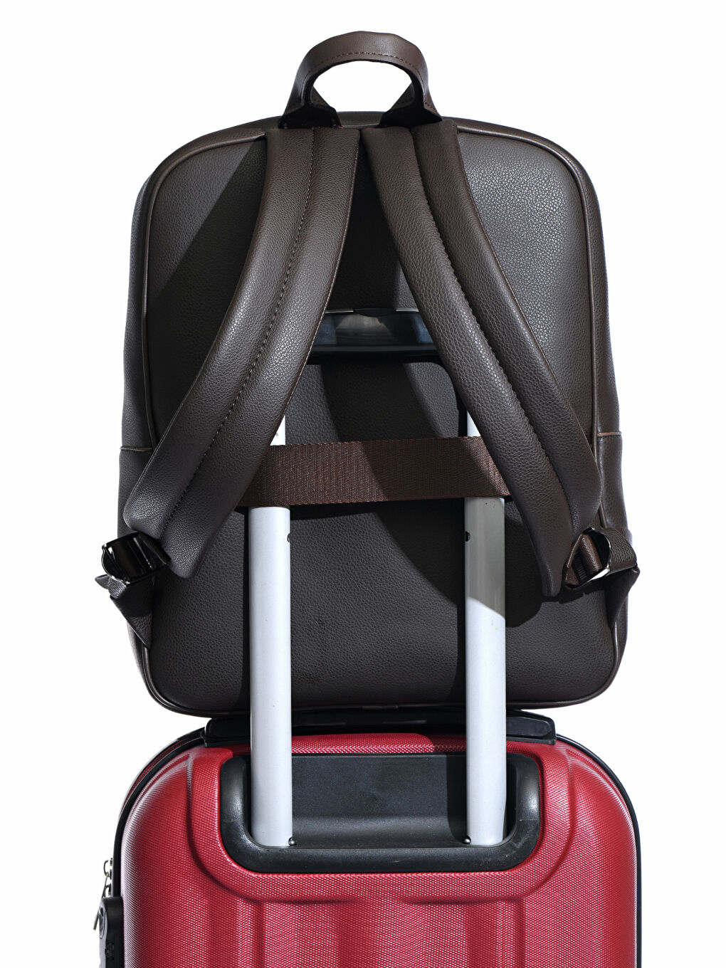 FOSSİL Fossil Leather Look Pocket Detailed Zipper Men's Backpack -W1MG01Z8-D8W