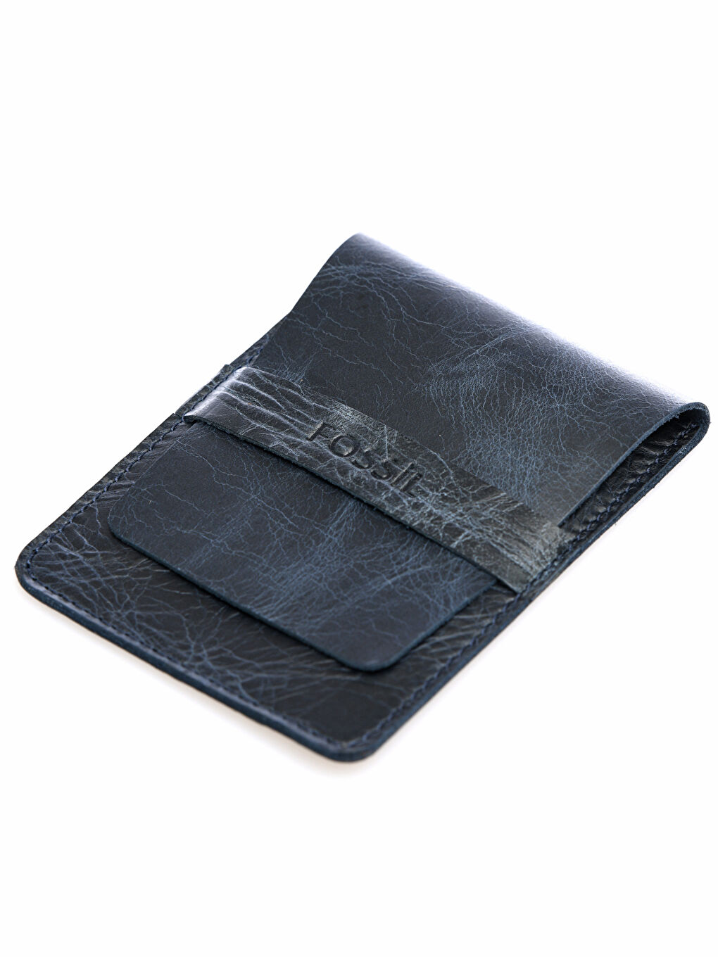 Lacivert Hakiki Deri Erkek Kartlık