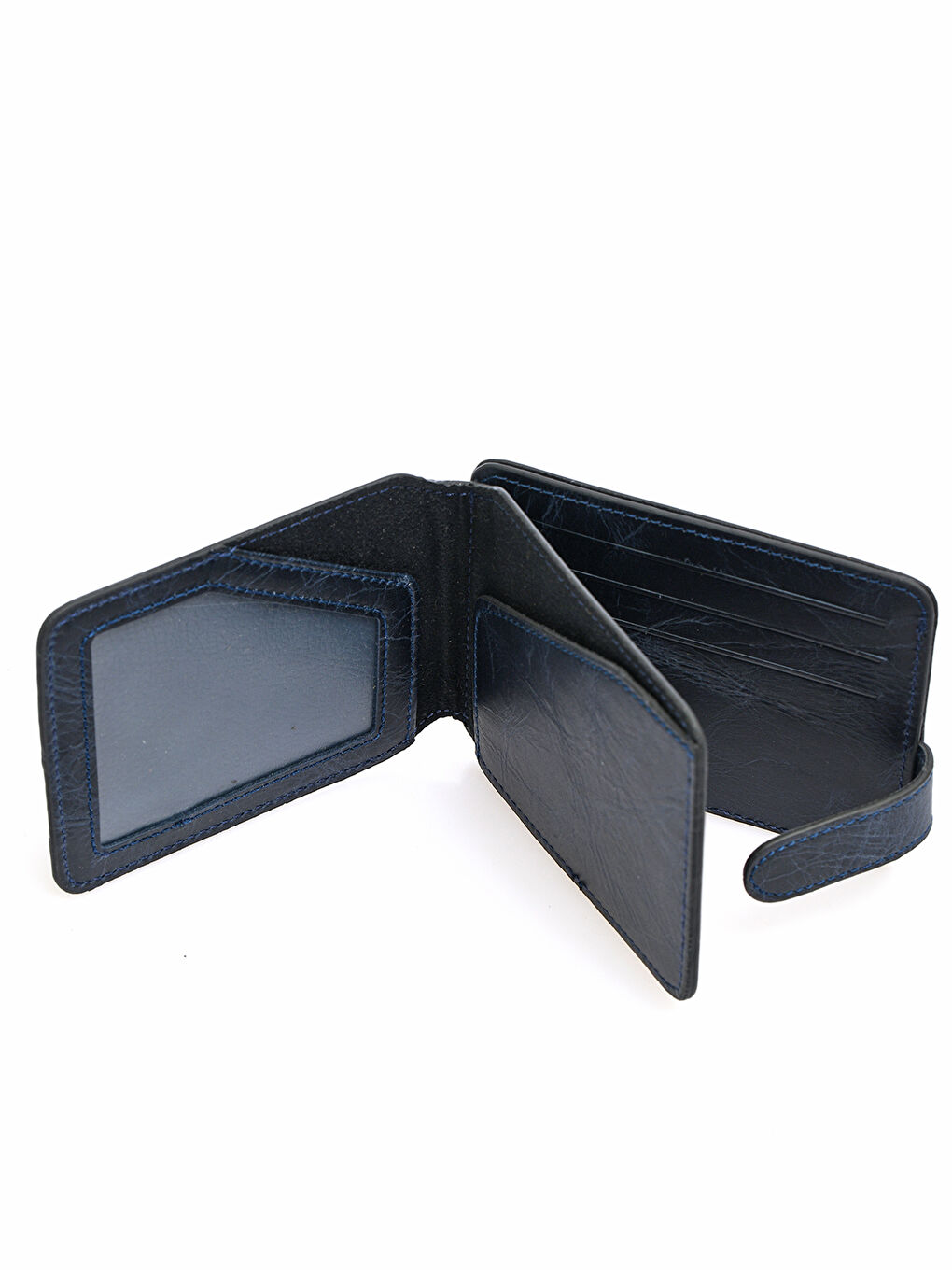 Lacivert Fossil Hakiki Deri Erkek Kartlık-3