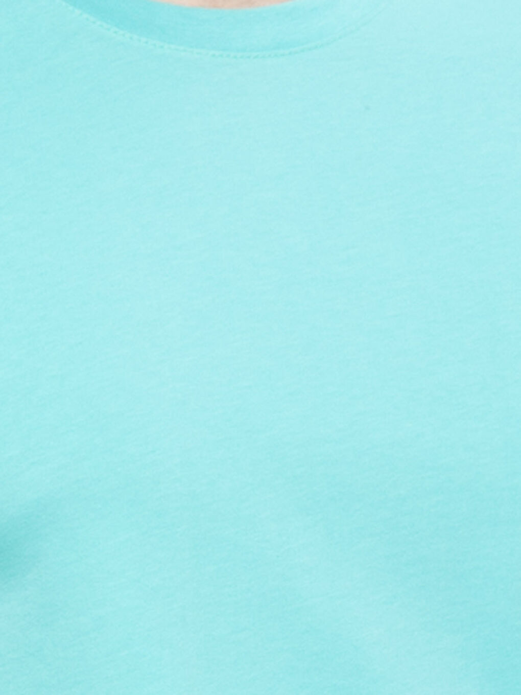 Yeşil Bisiklet Yaka Basic Kısa Kollu Pamuklu Tişört-3