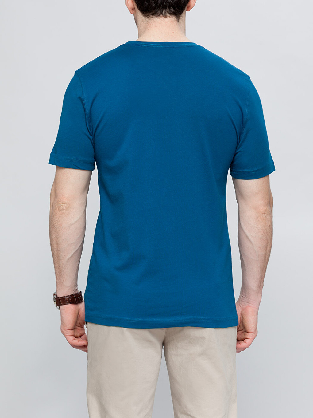 Crew Neck Basic Short Sleeve Cotton T-shirt-1