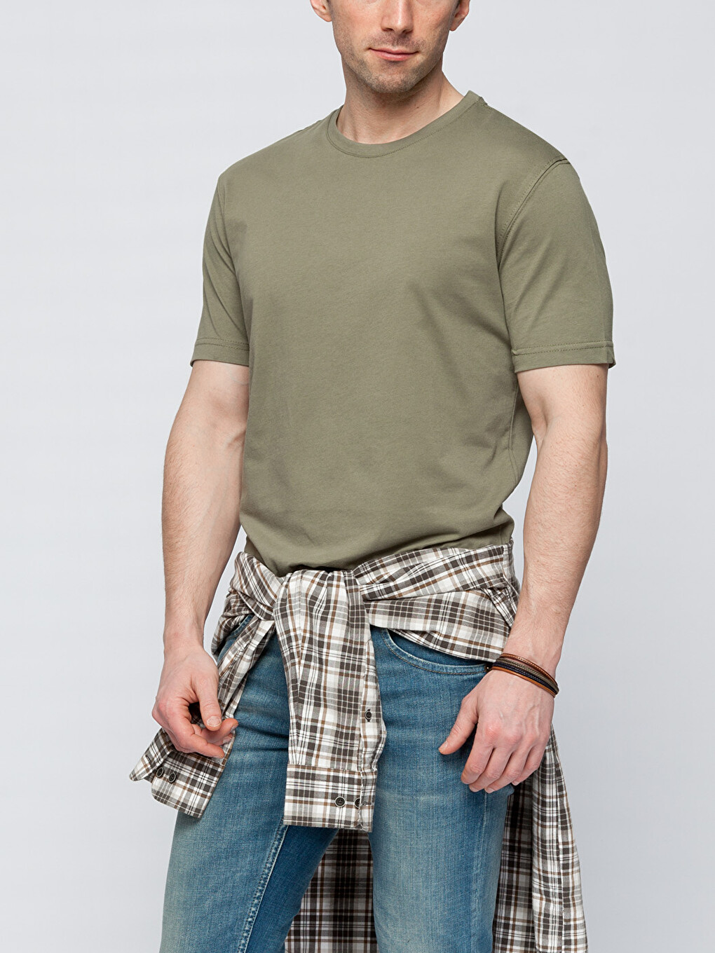 Crew Neck Basic Short Sleeve Cotton T-Shirt