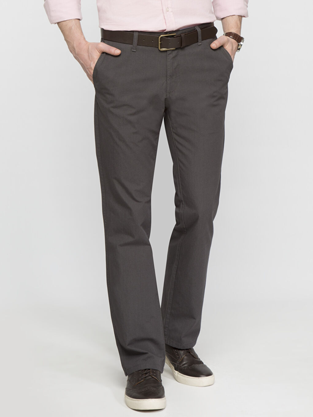 Antrasit Standart Kalıp Chino Pantolon