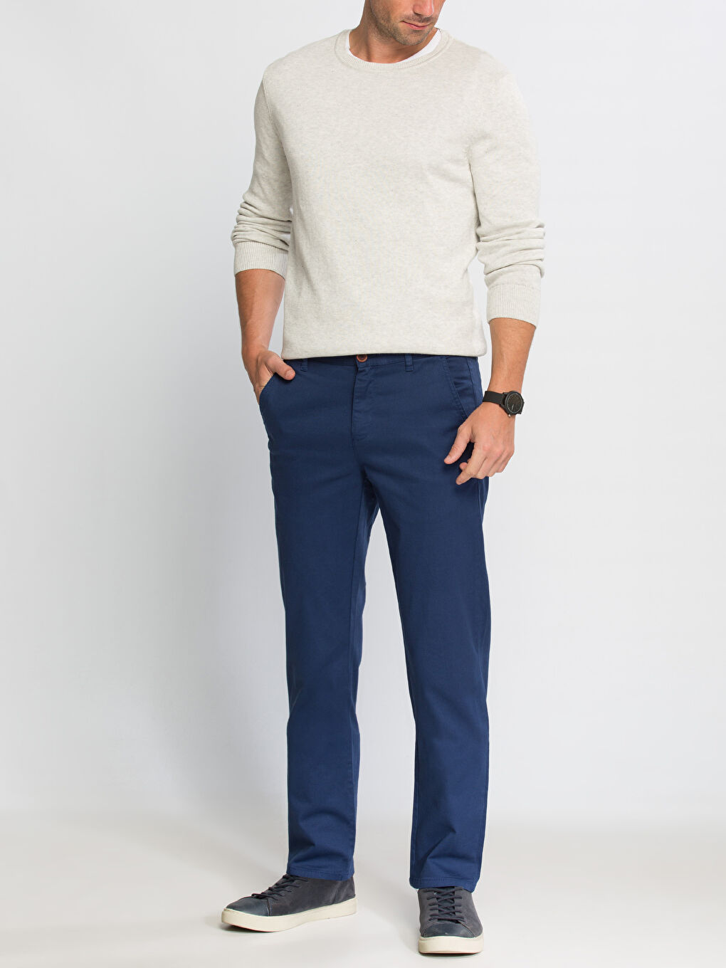 A.Lacivert Chino Pantolon-2