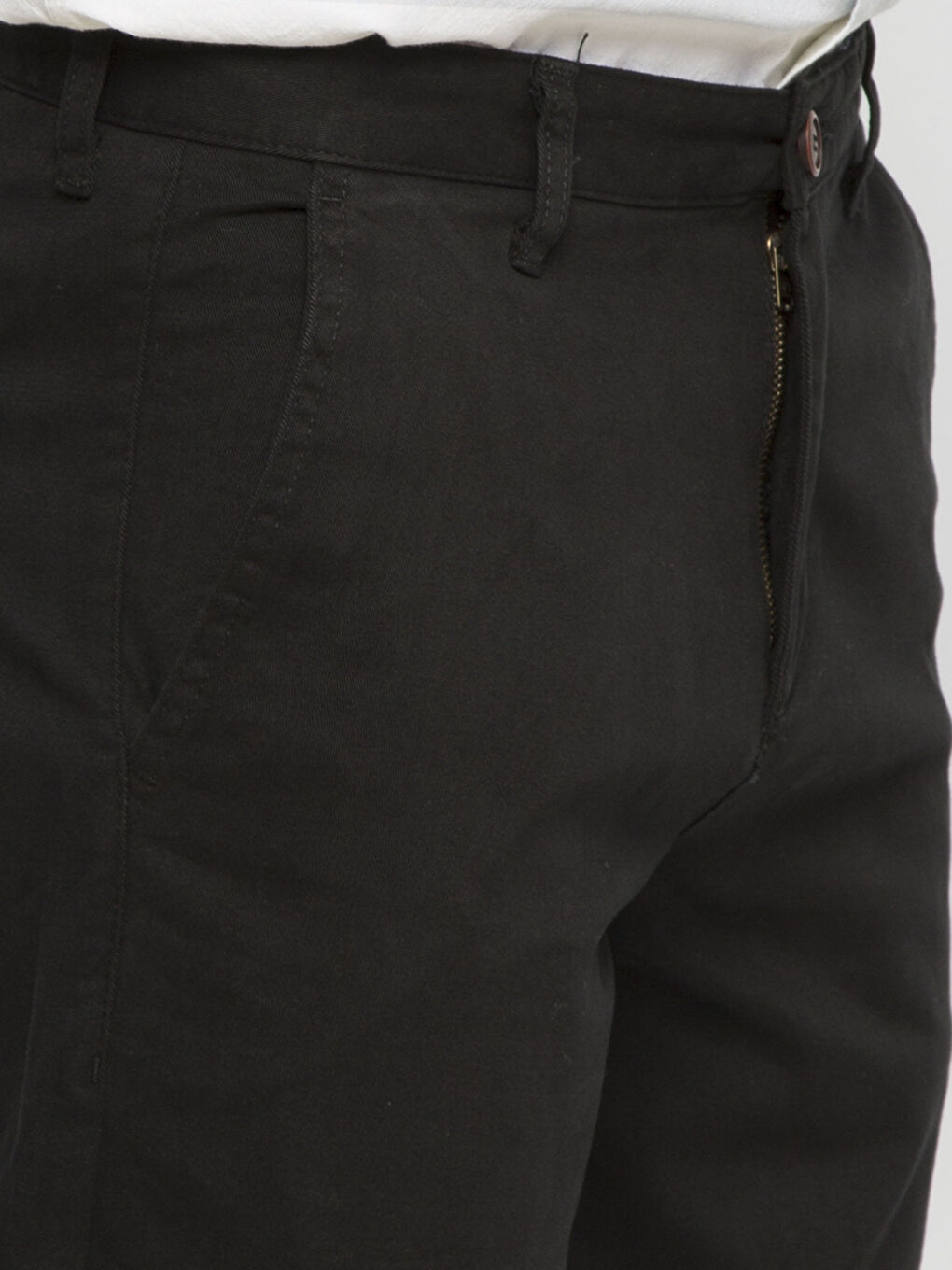 Siyah Slim Fit Erkek Chino Pantolon-3