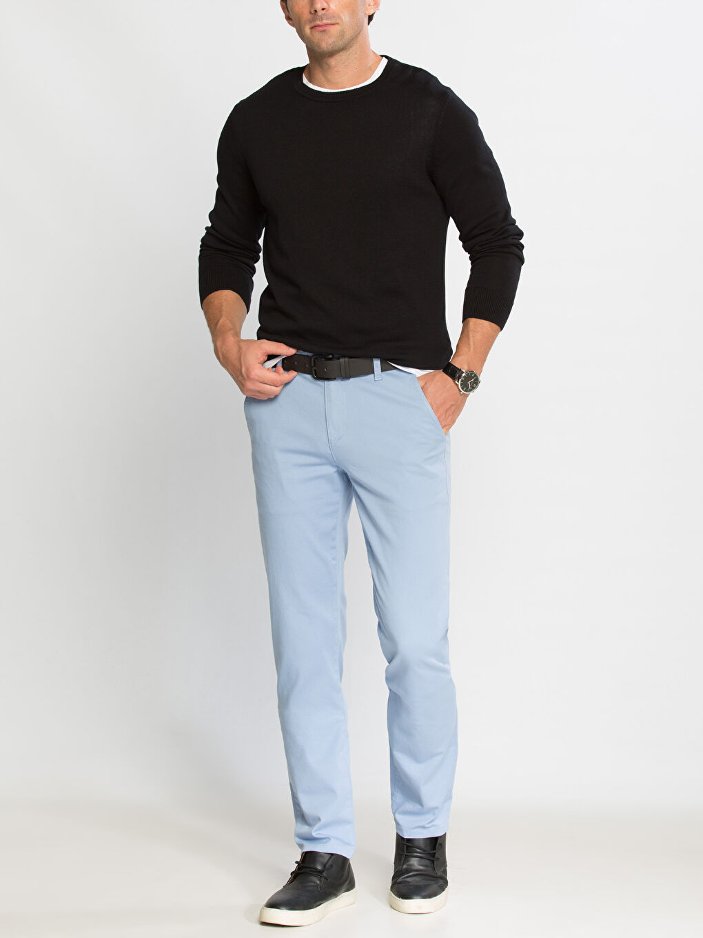 Pantalon chino BLEU Homme-2