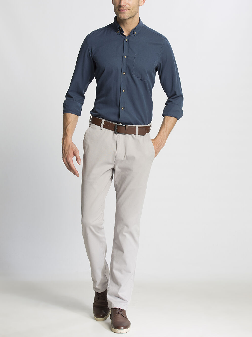 Pantalon chino GRIS Homme-2