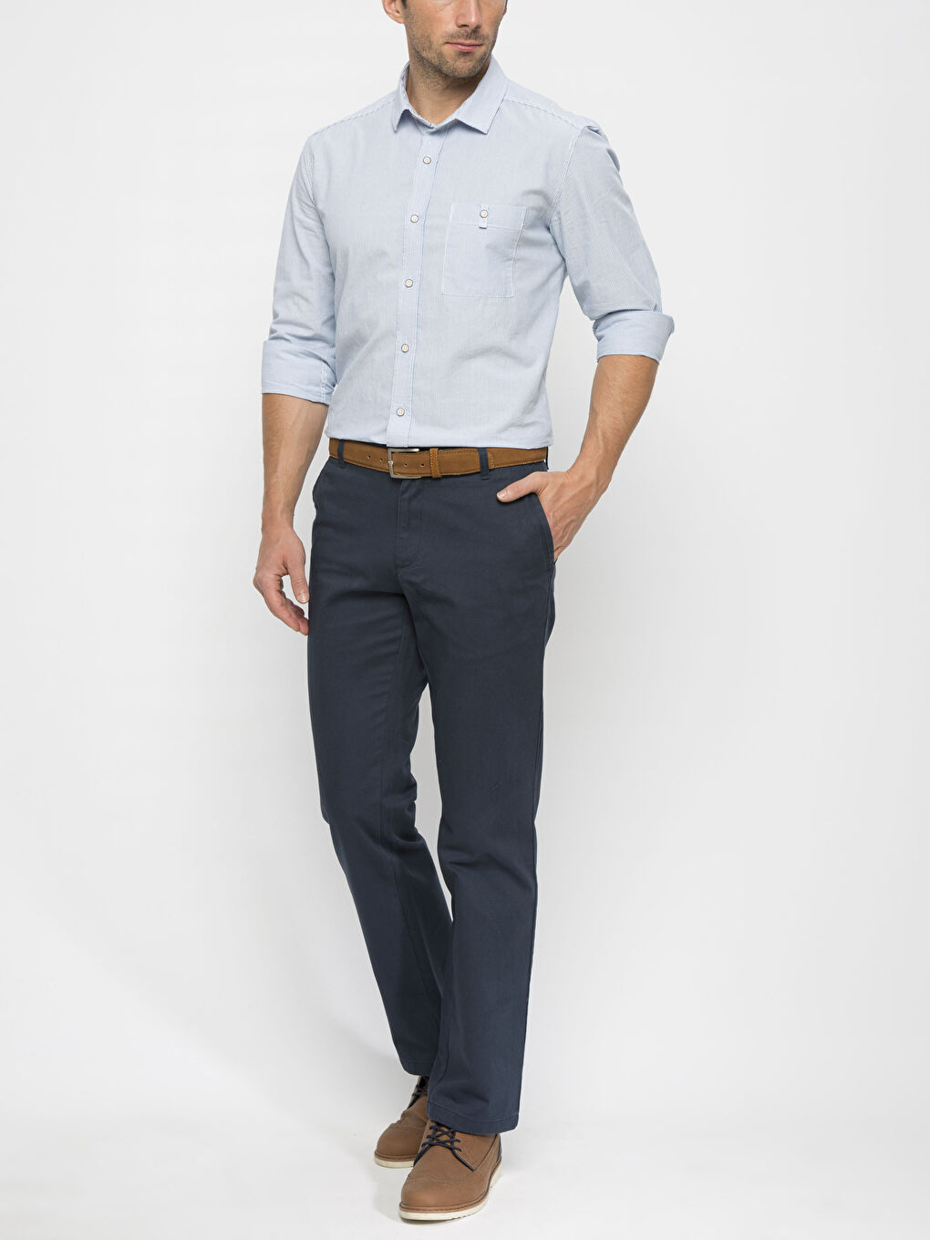 Lacivert Chino Pantolon-2