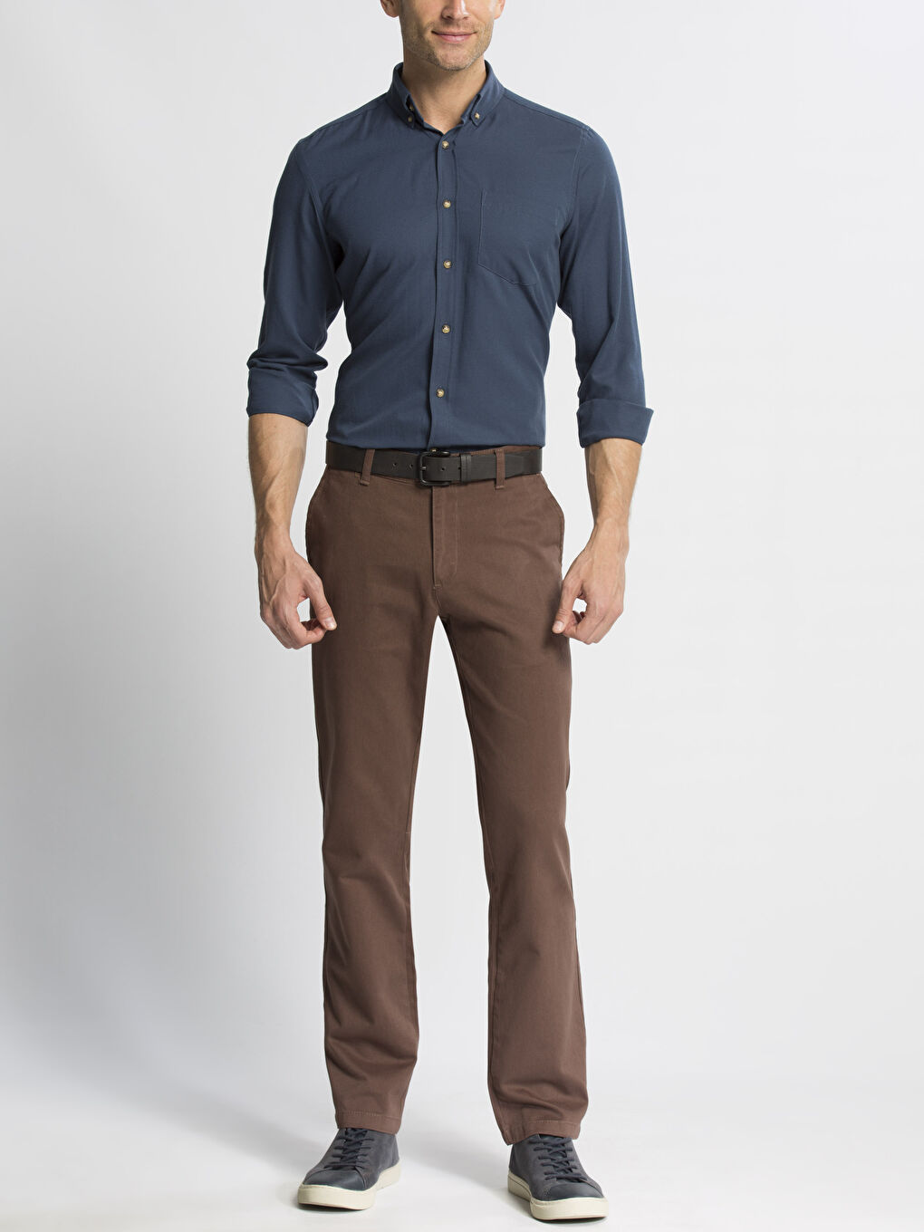 Man BROWN Chino Trousers-2