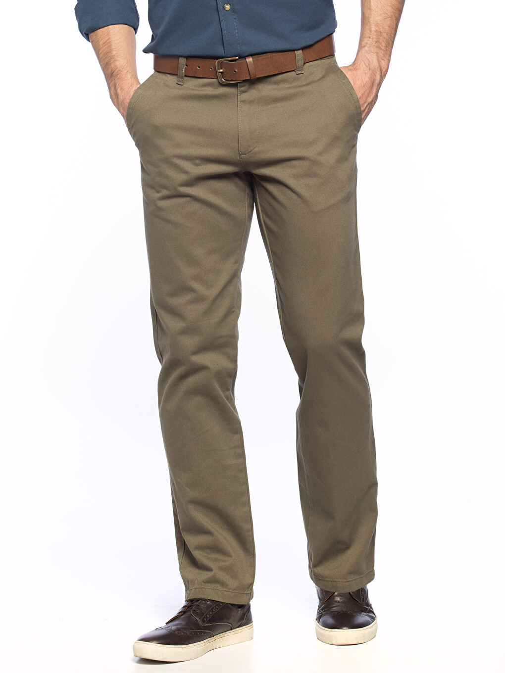 Pantalon chino Kaki Homme