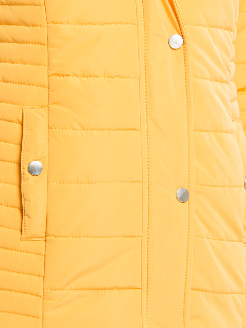 Koyu Sarı Şişme Mont-4