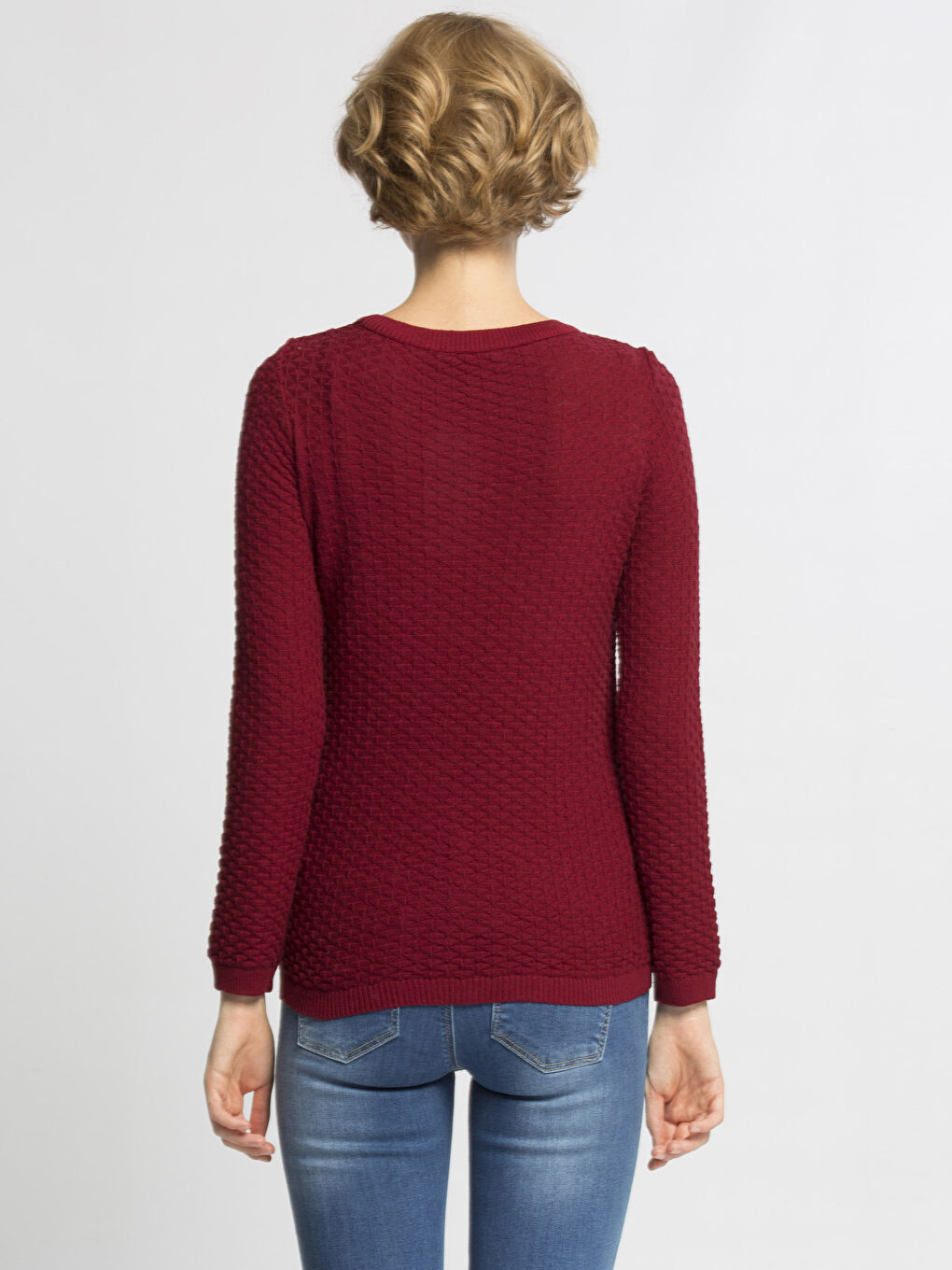 Parlak Bordo Kazak-1