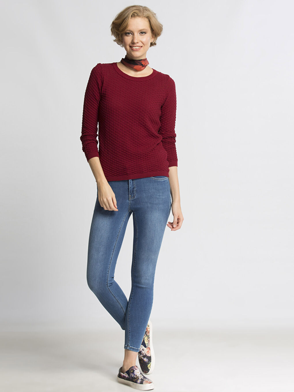 Parlak Bordo Kazak-2