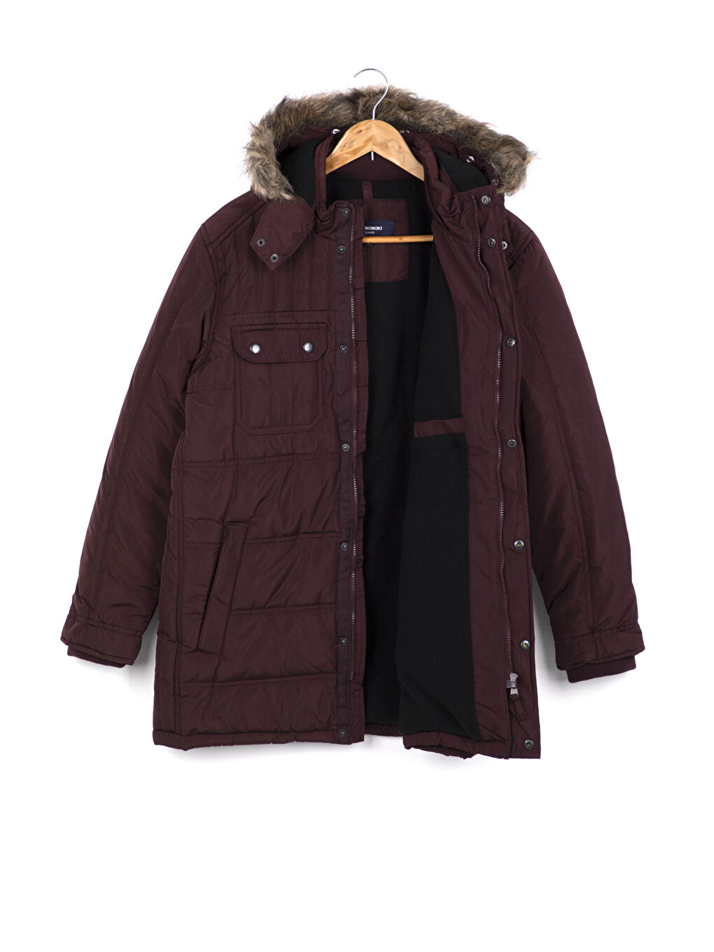 Standard Fit Heavy Short Coat with Hood