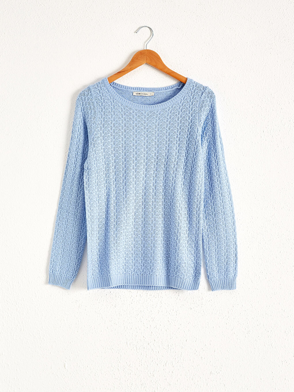 Mavi Bisiklet Yaka İnce Triko Kazak