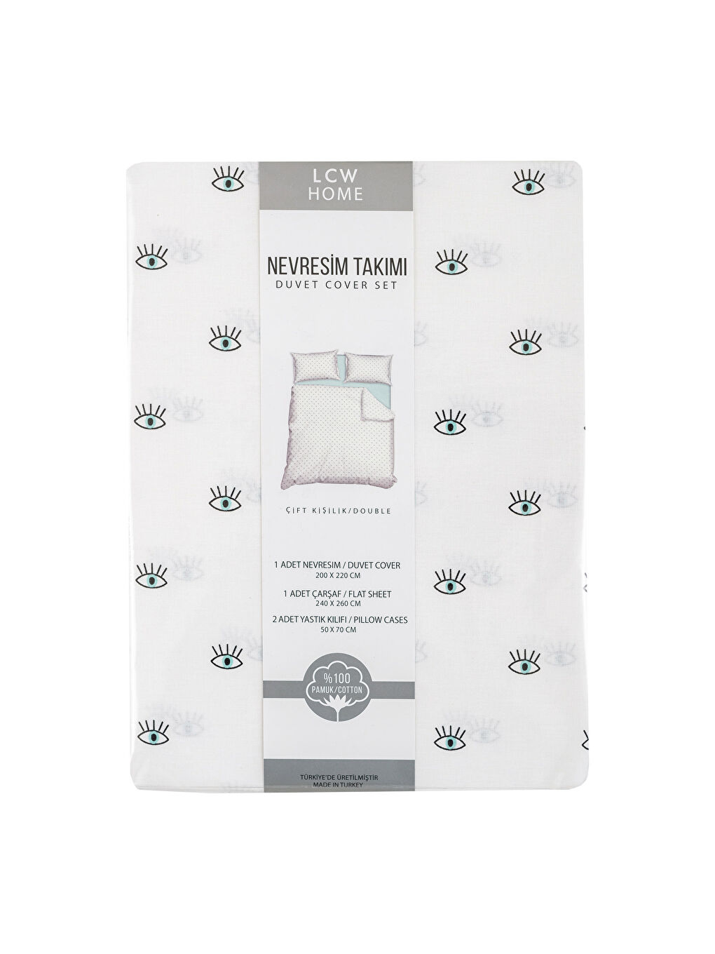 Mavi Baskılı Çift Kişilik Nevresim Takımı-5