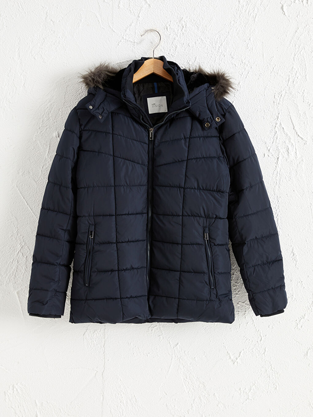 Stehkragen dicke Daunenjacke