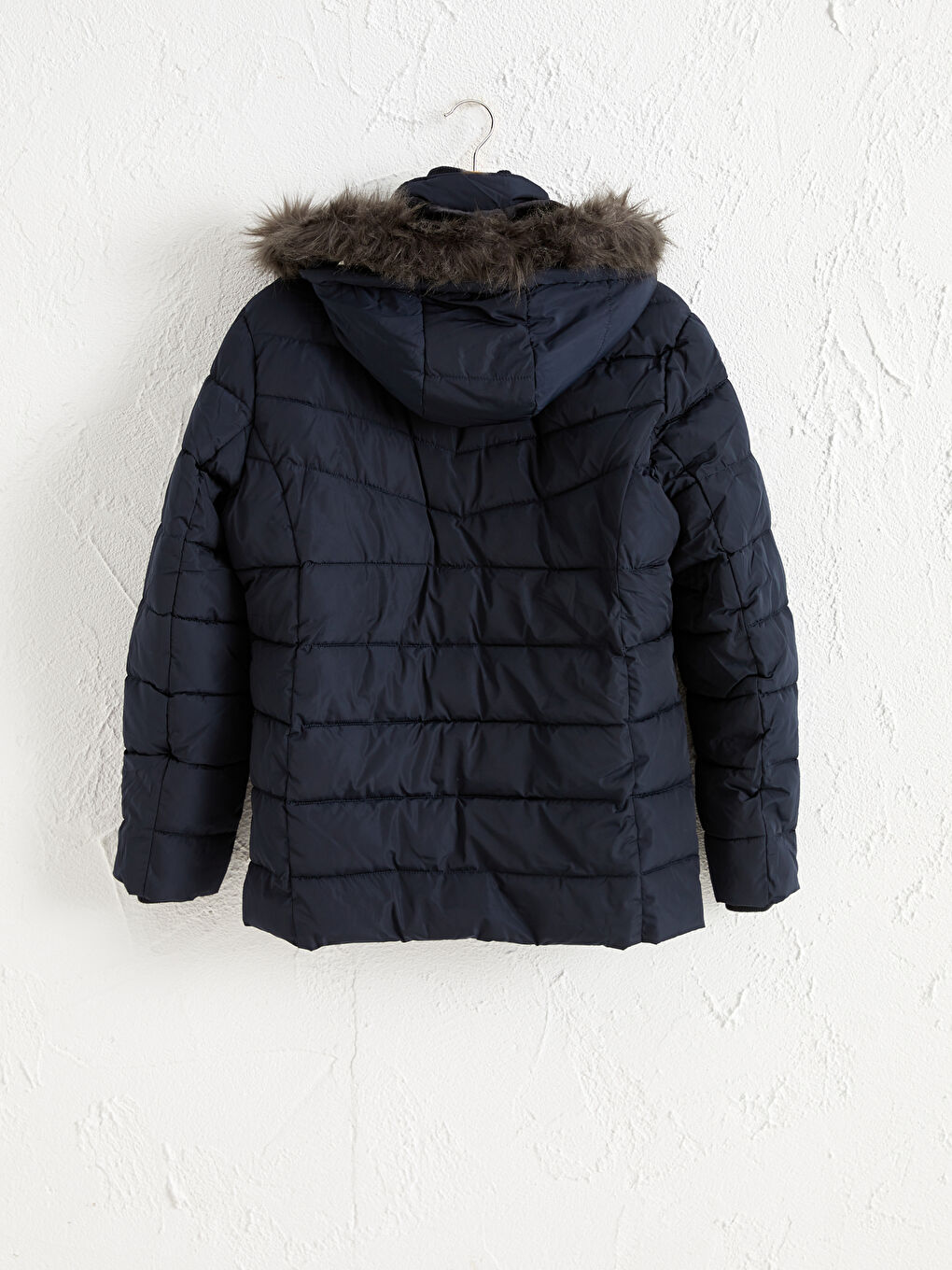 Stehkragen dicke Daunenjacke-2