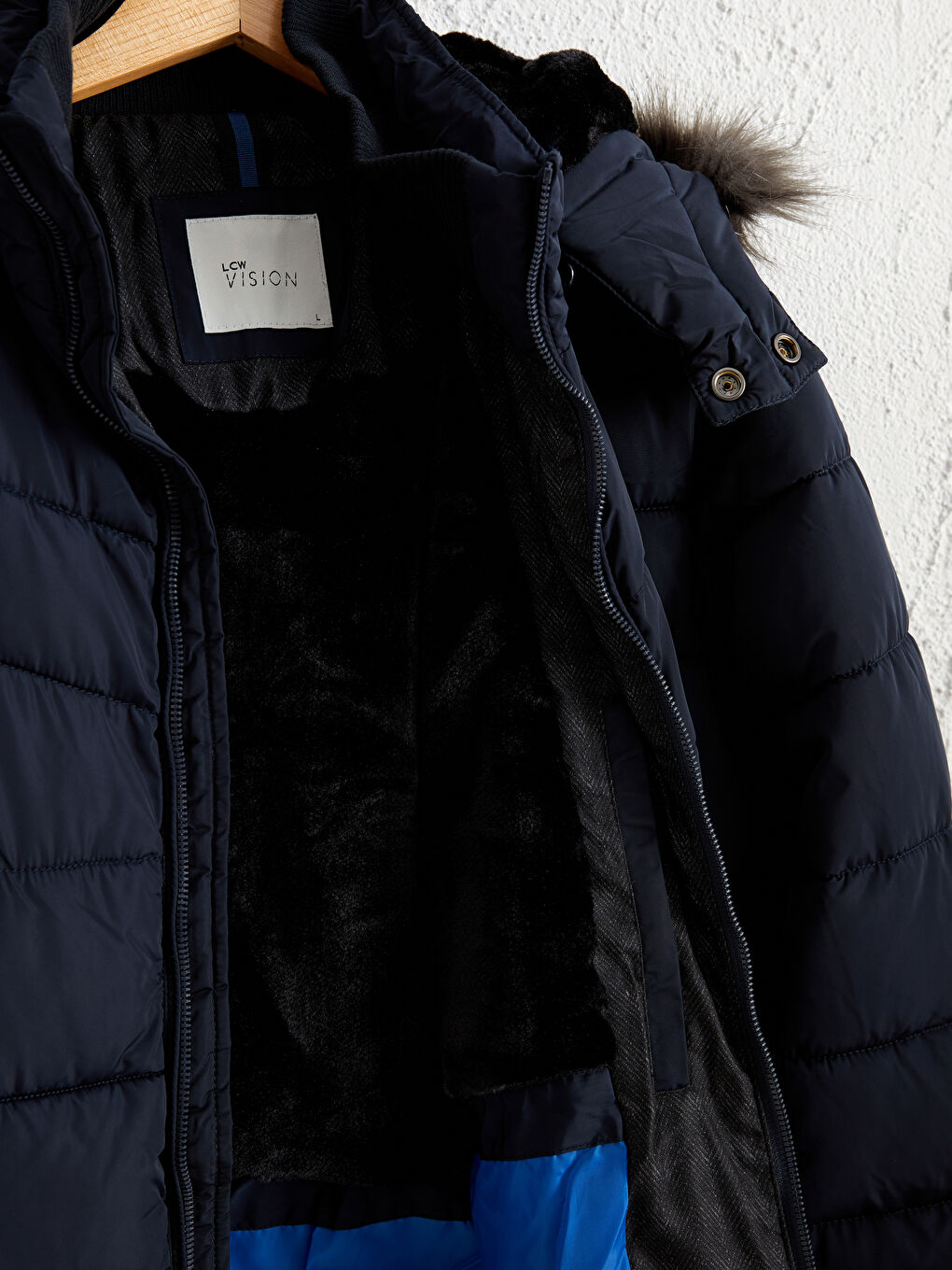 Stehkragen dicke Daunenjacke-3