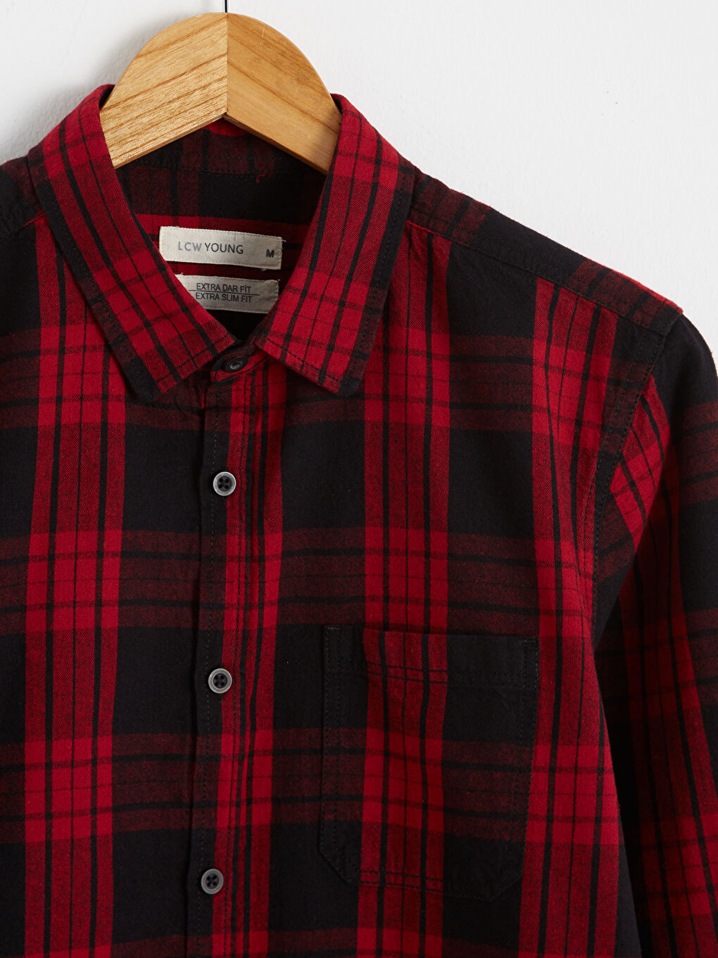 ექსტრა სლიმ ფიტი პლედის გრძელმკლავიანი ფლანელის პერანგი-7