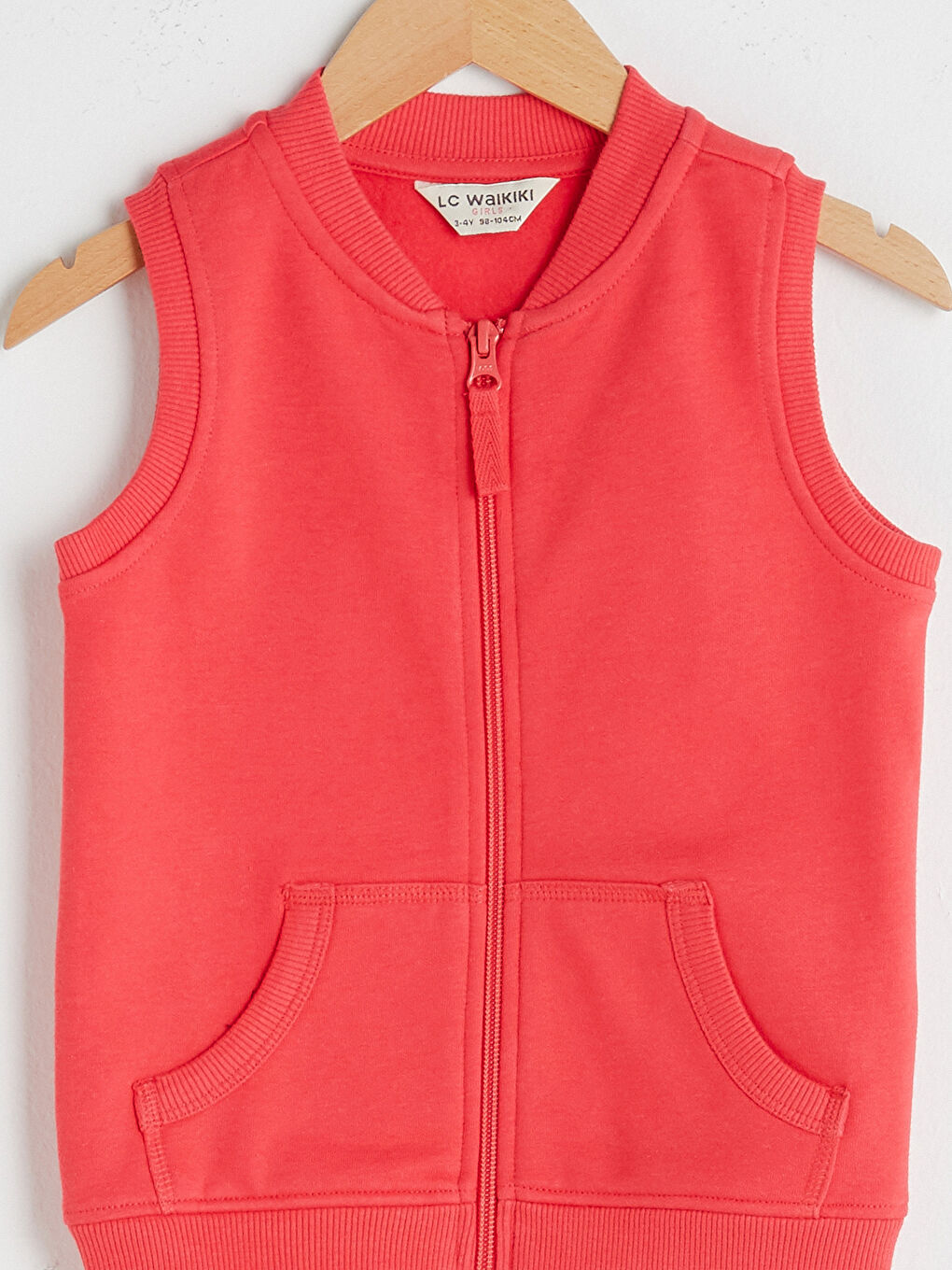 Basic Girl Vest With Zipper-2