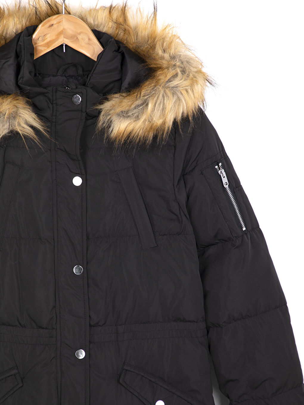 Heavy Short Coat with Hood-2