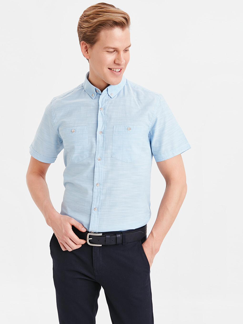 Regular Fit Short Sleeve Men's Shirt