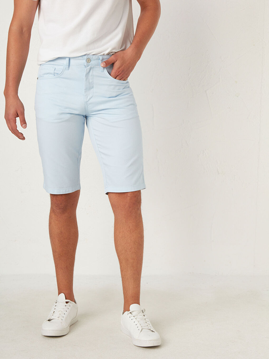 Mavi Regular Fit Bermuda Şort-2