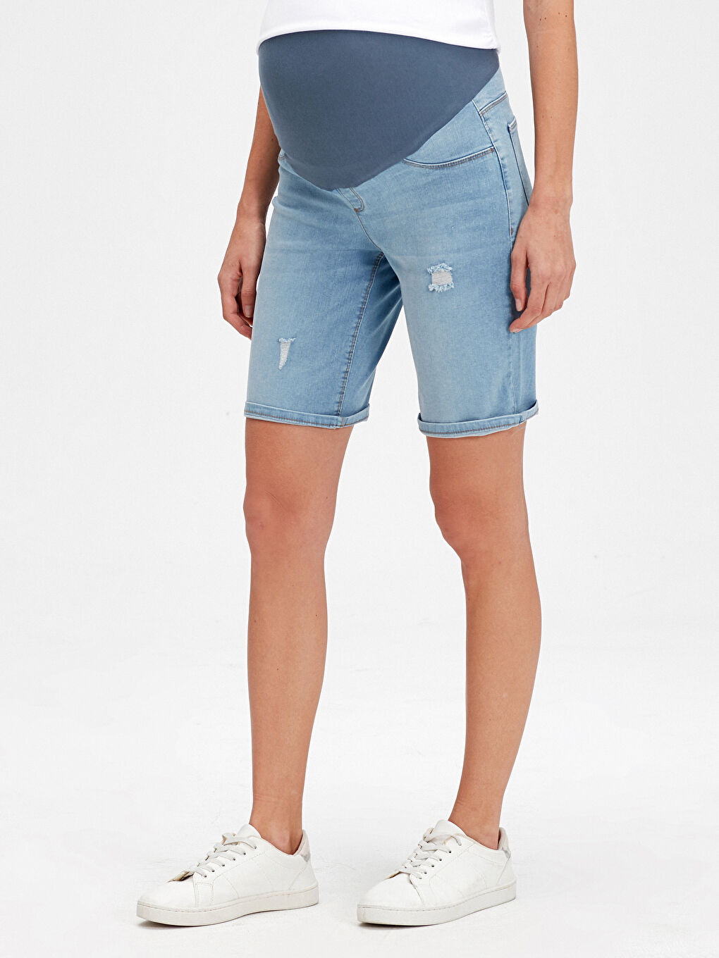 Jean Maternity Shorts-2