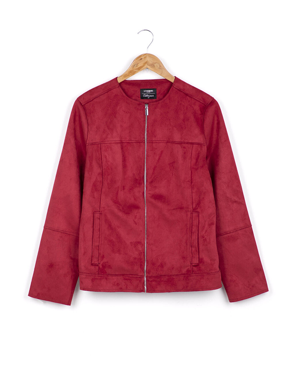 Thin Suede Zipper Coat