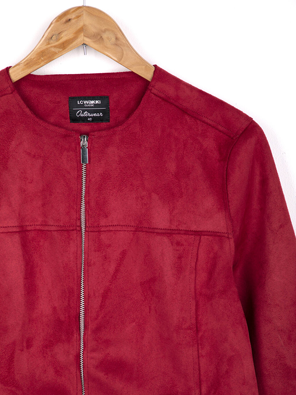 Thin Suede Zipper Coat-2