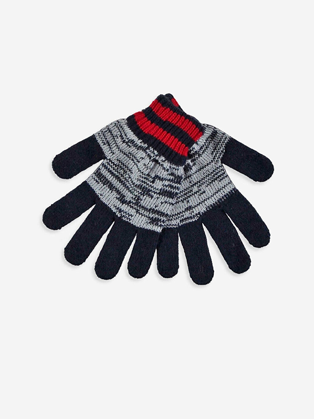 Унисекс Морско-Синьо Комплект шал & шапка & ръкавици-3