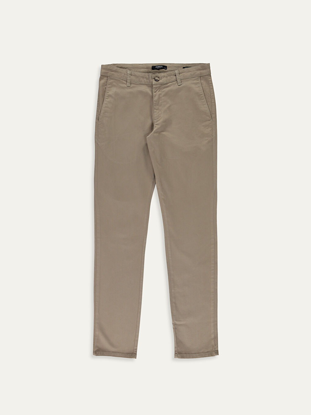 Bej Ekstra Dar Kalıp Gabardin Chino Pantolon-3