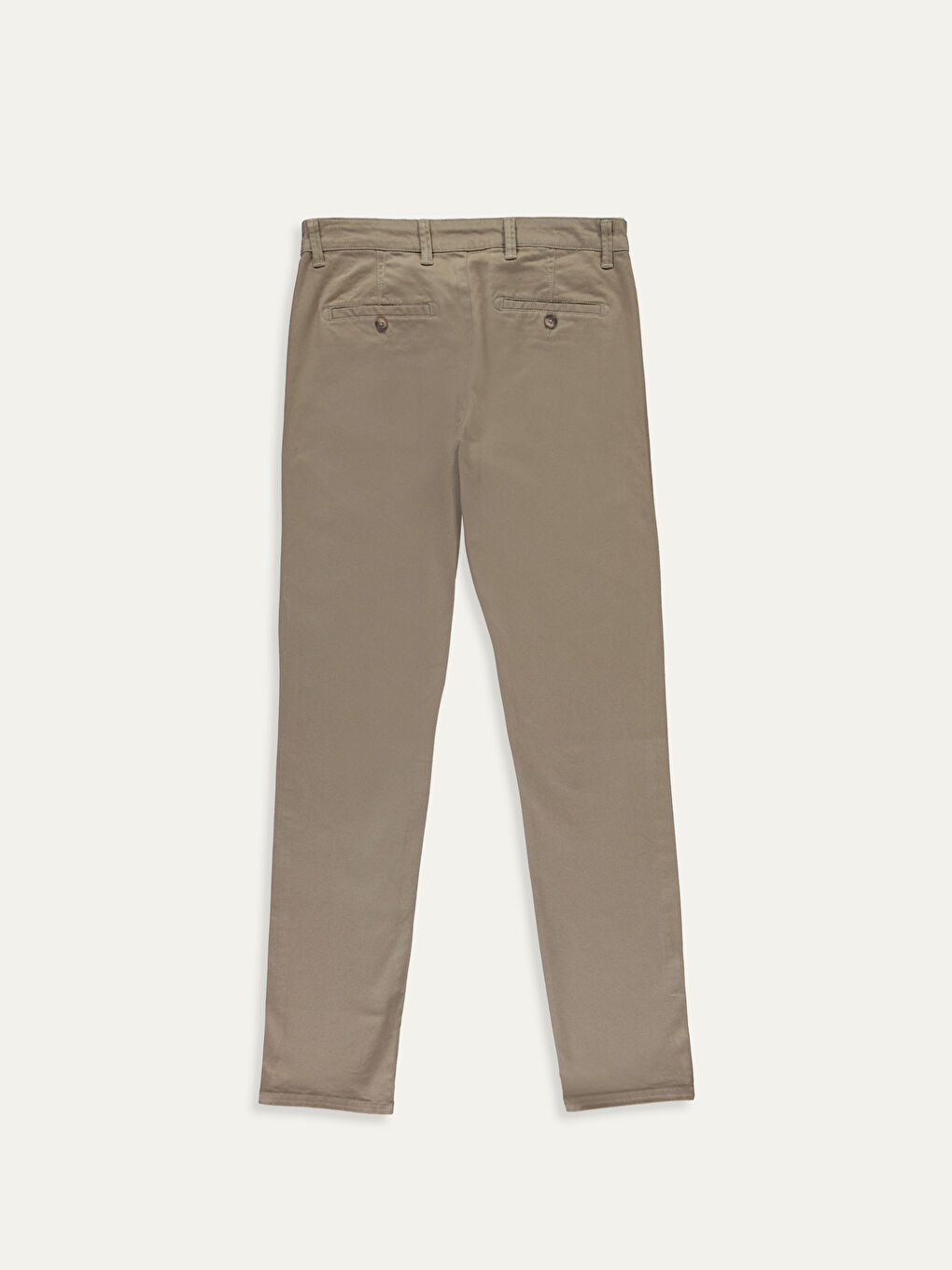 Bej Ekstra Dar Kalıp Gabardin Chino Pantolon-4