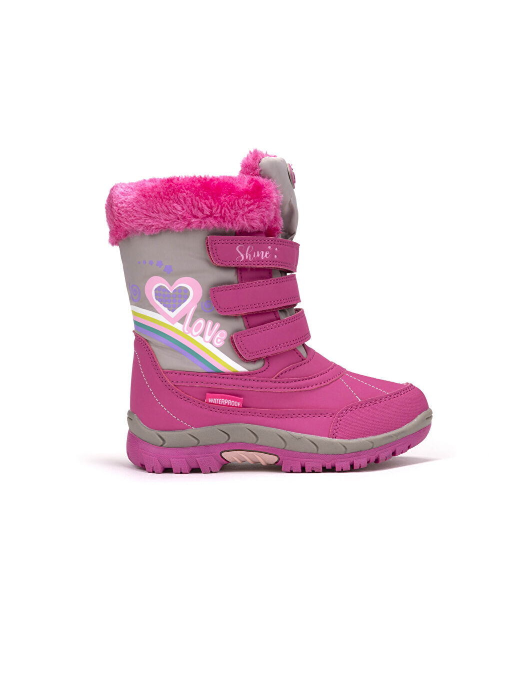 Girl's Fur Lining Snow Boots-1
