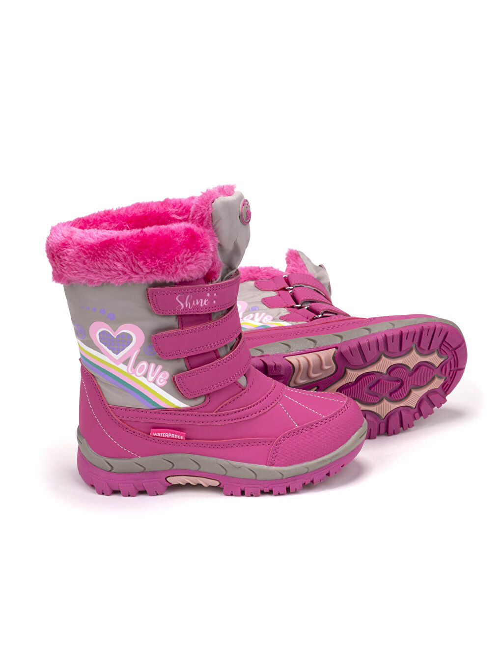 Girl's Fur Lining Snow Boots-2