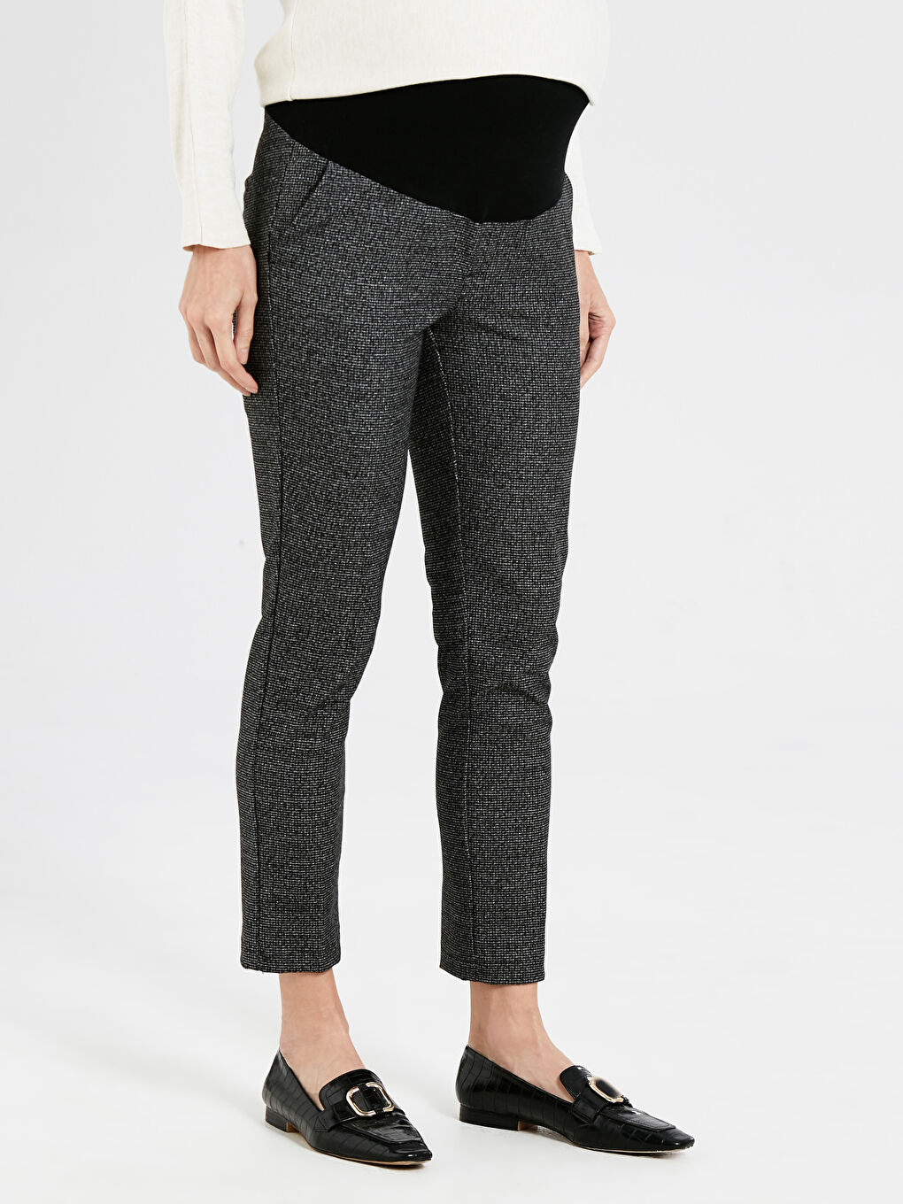 Брюки для беременных сигарета длиной до щиколотки-1