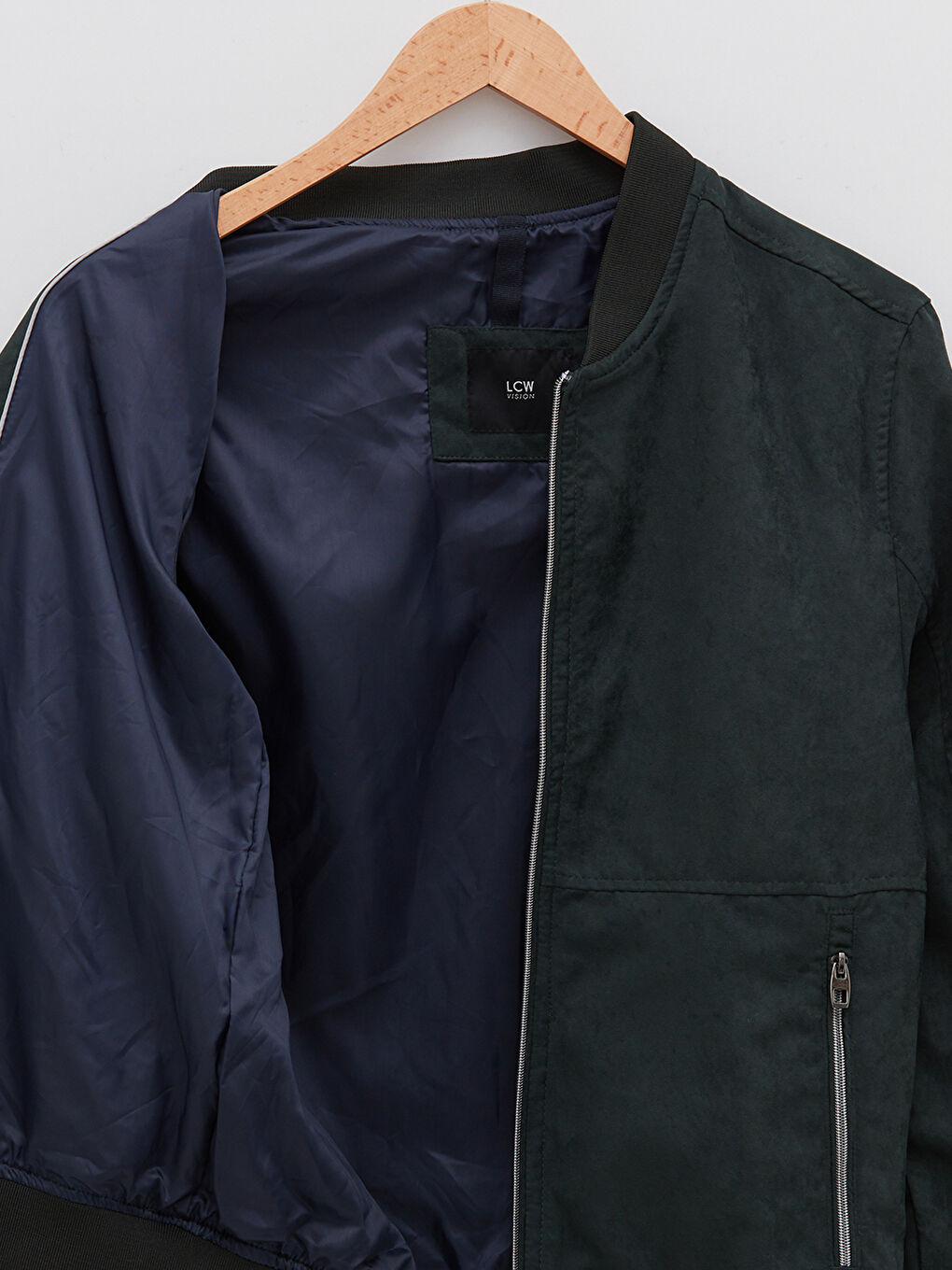 College Collar Straight Long Sleeve Pocket Detailed Women's Coat-2