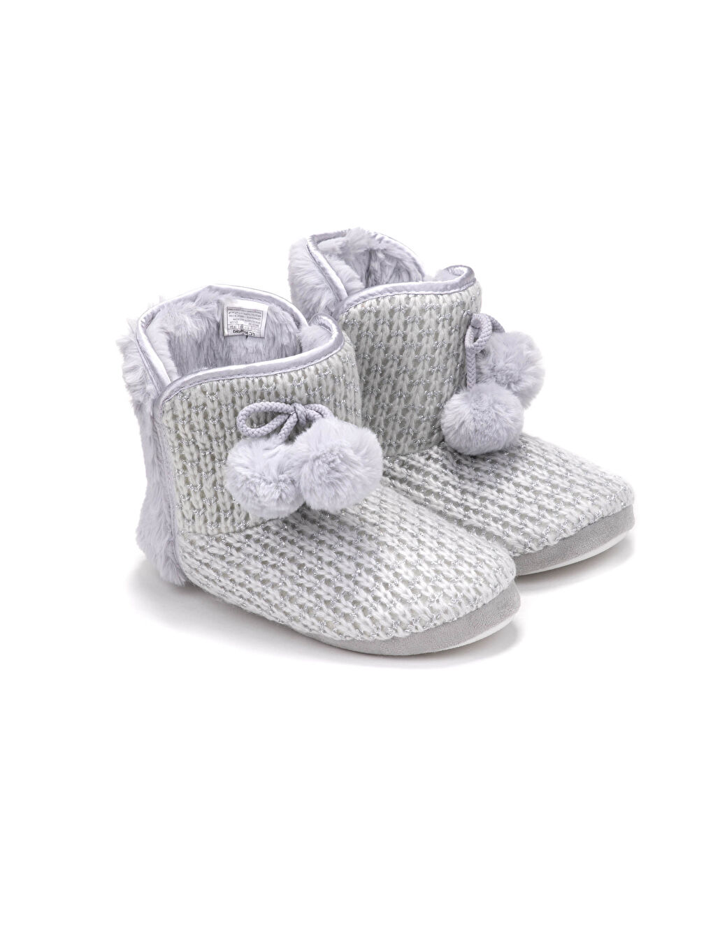 Damen Pompom Detail Hausstiefel