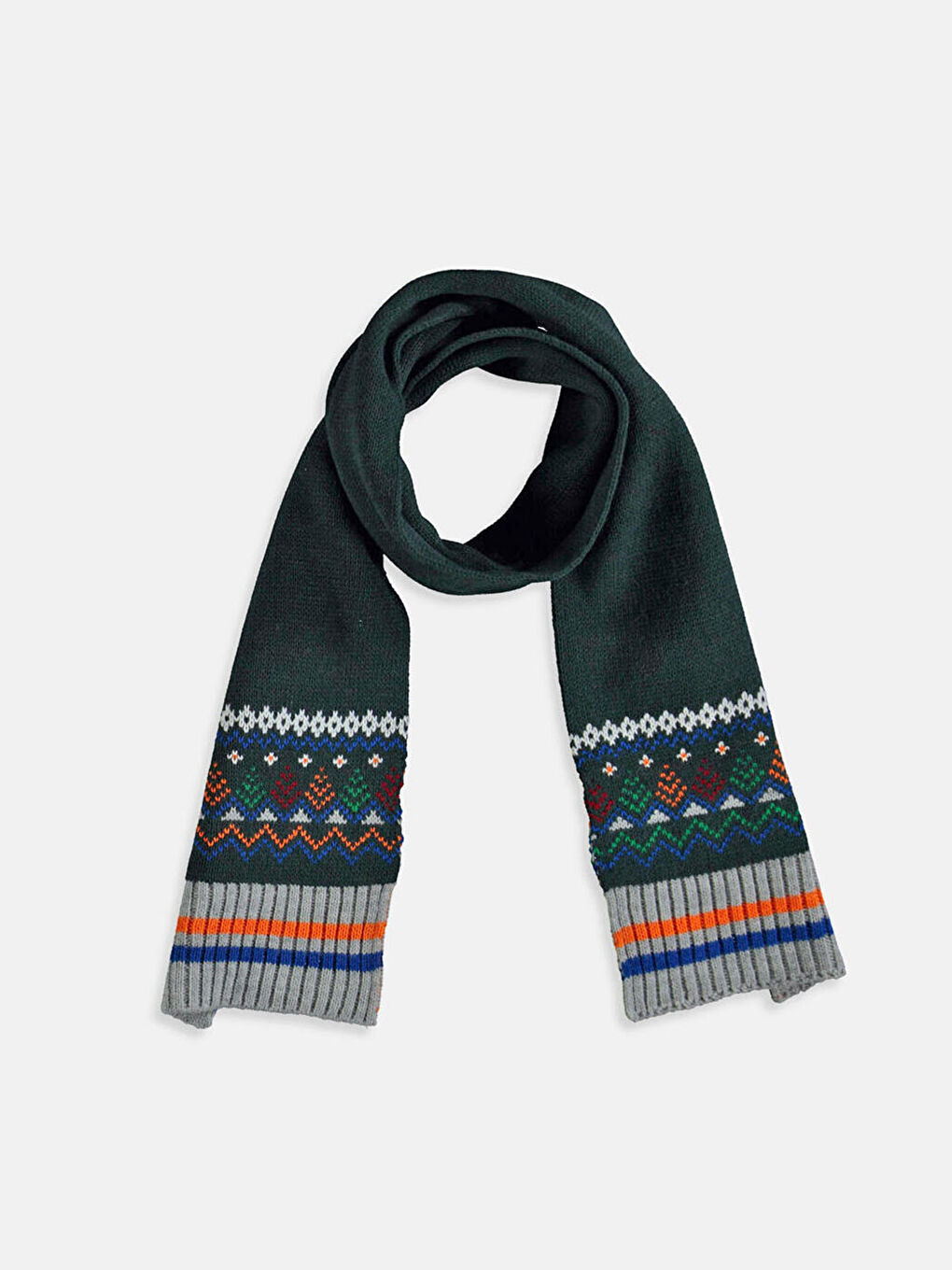 Lacivert Erkek Çocuk Triko Atkı Bere ve Eldiven Takım-3