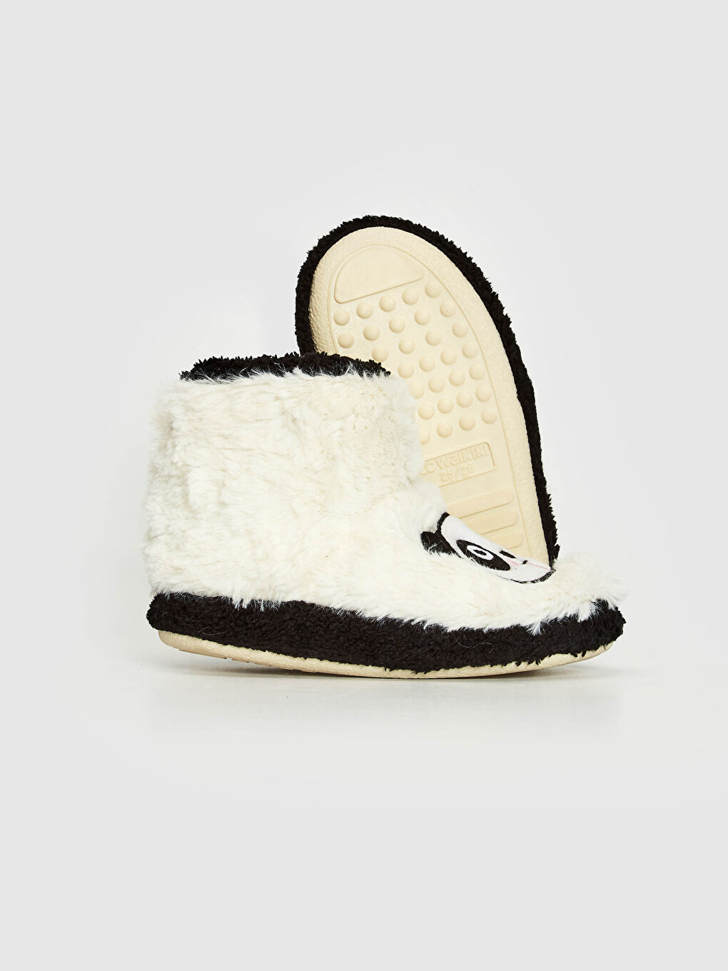 Beyaz Kız Çocuk Nakışlı Peluş Ev Botu-2